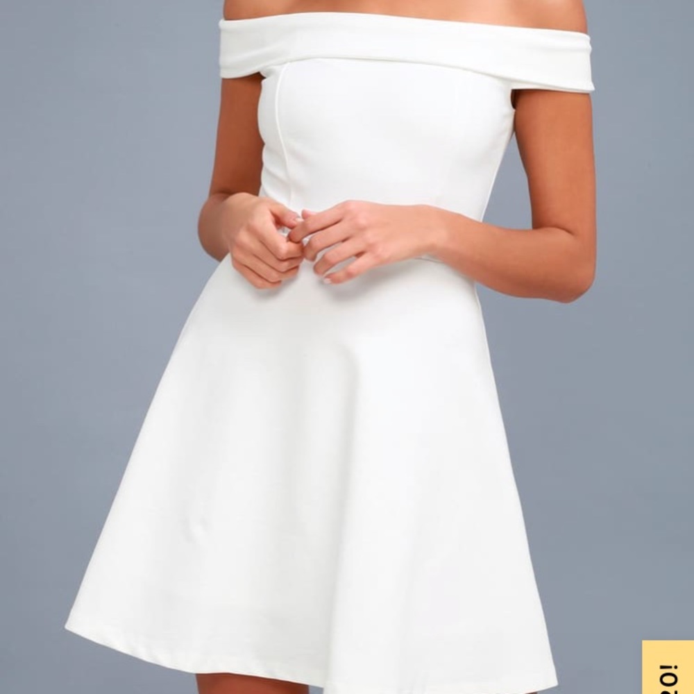 Lulus white off the shoulder dress